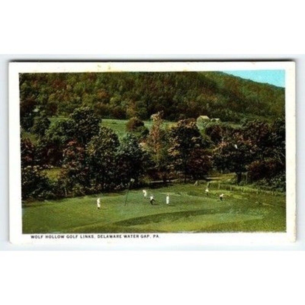 Vintage Linen Postcard Wolf Hollow Golf Links Delaware Water Gap PA